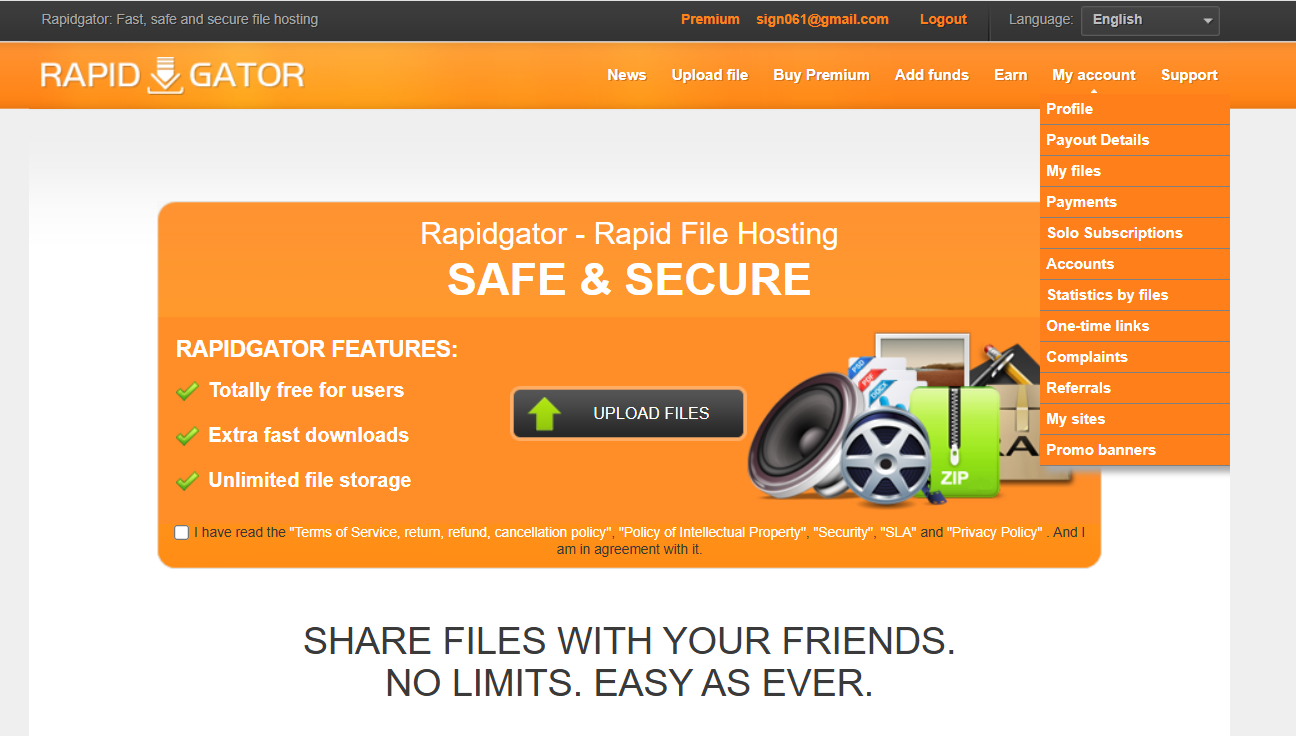 Mua tài khoản rapidgator - share file với bạn bè ! 